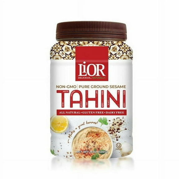 LiOR Tahini | Non-GMO | Pure Stone Ground Sesame Butter | 16 oz