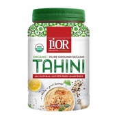 LiOR Organic Tahini Paste, Pure Stone Ground Ethiopian Sesame Seed Butter, Creamy Hummus Paste, 16 oz