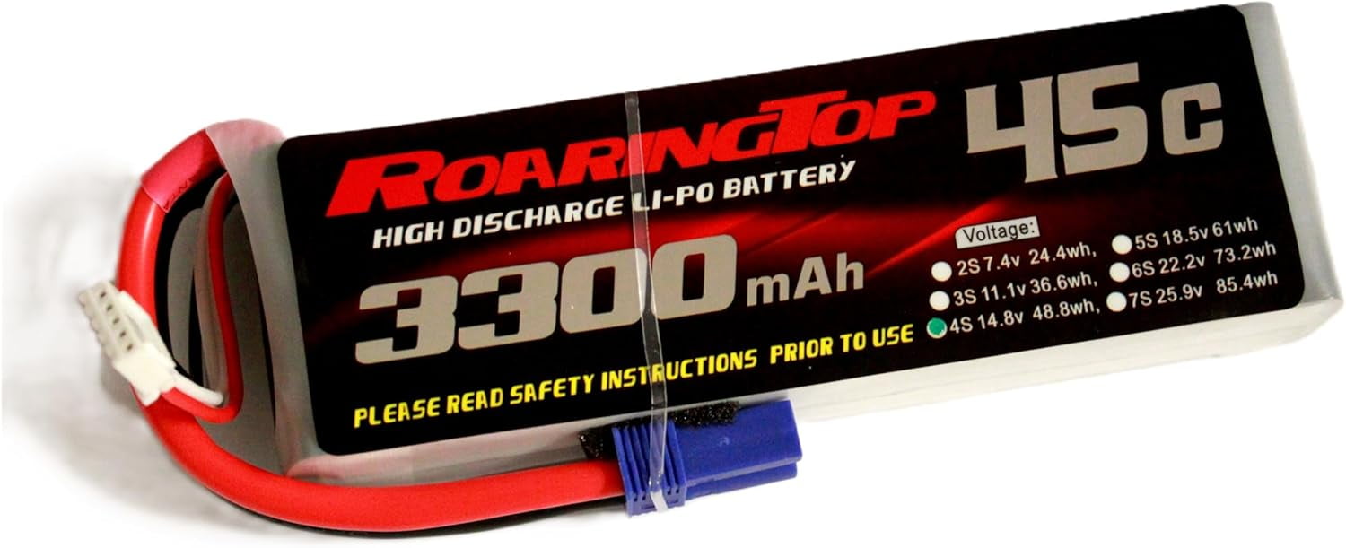 Batterie Lipo 4S 14.8V 3300mAh 50C Avec Prise Deans T Pour RC