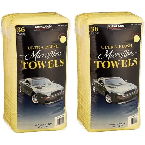 LiTian Signature Ultra High Pile Premium Microfiber Towels, 36 Count (Pack of 2), Yellow - 713160