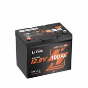 LiTime 12V 100Ah Group 24 Bluetooth LiFePO4 Battery, Deep Cycle Lithium Battery, Built-in 100A BMS with Low-Temp Protection, Max. 15000 Cycles, Perfect for RV, Trolling Motors