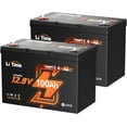 thumbnail image 1 of LiTime 12V 100Ah Group 27 Bluetooth LiFePO4 Battery 100A BMS Lithium Battery Low-Temp Protection for RV, Solar System, Trolling Motors (2 Pack), 1 of 9