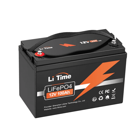 LiTime 12V 100Ah LiFePO4 Battery Group 31 Lithium Battery 100A BMS up to 15000 Deep Cycles for RV Marine Home Energy Storage