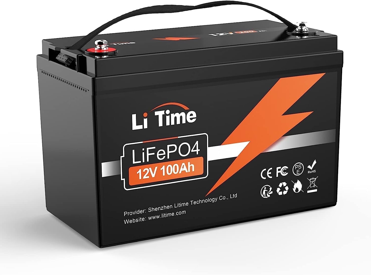 LiTime 12V 100Ah LiFePO4 Lithium Deep Cycle Battery 100A BMS