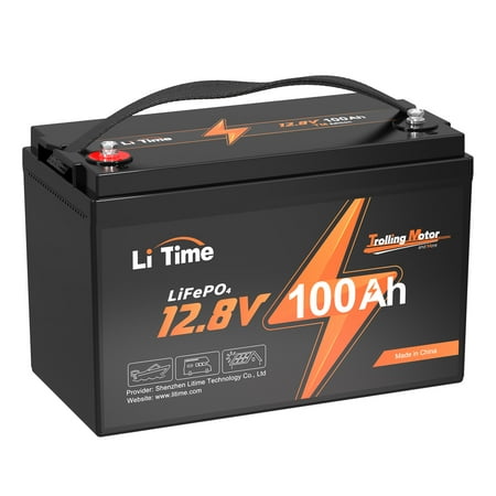 product image of LiTime 12V 100Ah TM LiFePO4 Lithium Battery Low Temp Protection  Group 31 Deep Cycle Solar Battery for Trolling Motors