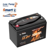 LiTime 12V 100Ah Outboard Motor LiFePO4 Battery 100A BMS Bluetooth Low-Temp Protection Group 31 Trolling Motors Lithium Battery