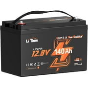 LiTime 12V 140Ah Bluetooth Dual Purpose 1000 CCA Marine Battery