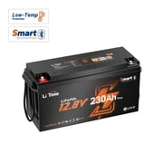 LiTime 12V 230Ah LiFePO4 Battery Bluetooth, Lithium Battery with Low-Temp Protection & 200A BMS, Up to 15000+ Deep Cycles for RV, Marine, Trolling Motor, Solar, Off-Grid
