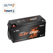 LiTime 12V 230Ah LiFePO4 Battery Bluetooth, Lithium Battery with Low-Temp Protection & 200A BMS, Up to 15000+ Deep Cycles for RV, Marine, Trolling Motor, Solar, Off-Grid