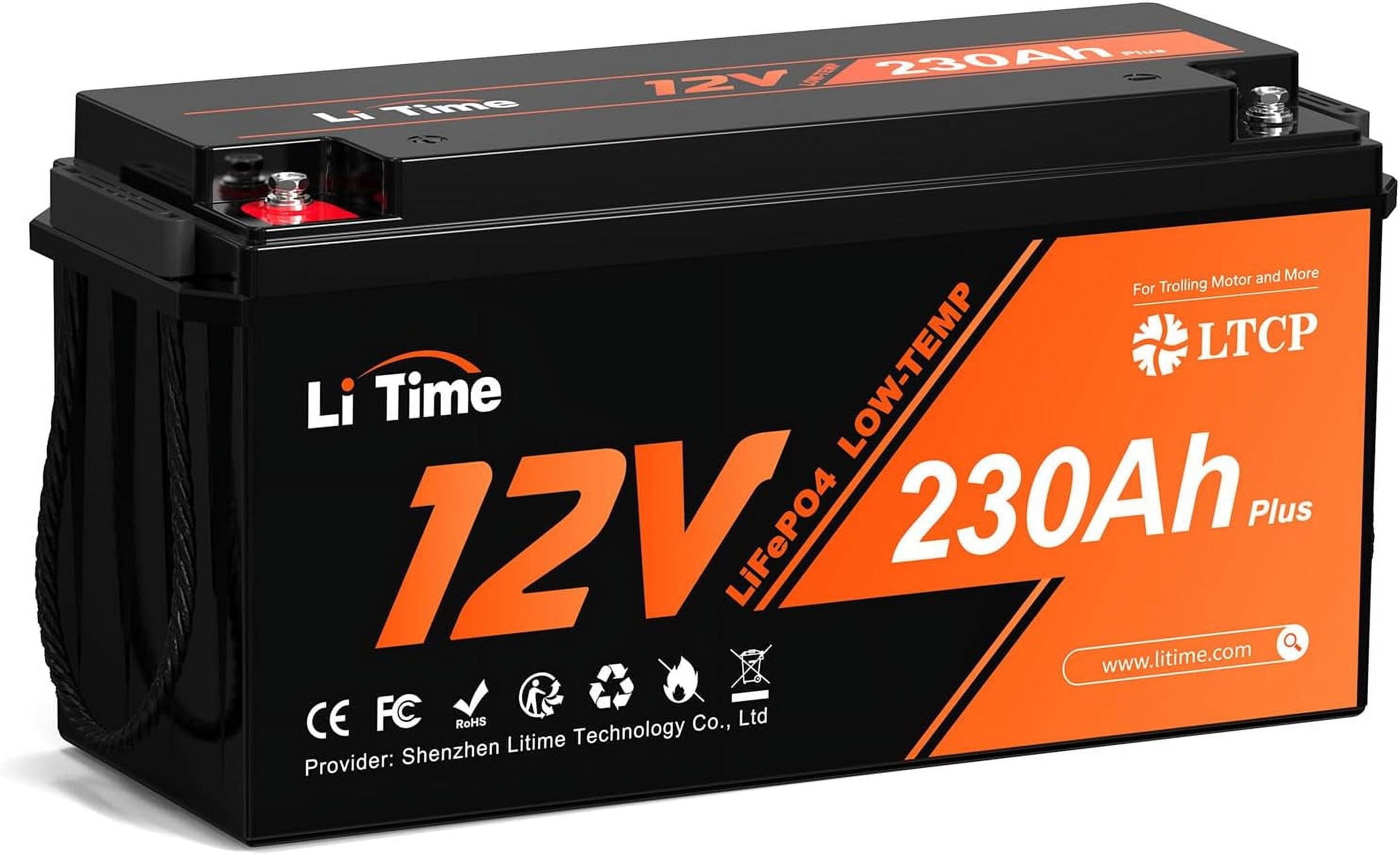 LiTime 12V 230Ah LiFePO4 Battery with 200A BMS & Low-Temp Protection ...