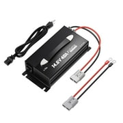LiTime 14.6V 40A Lithium Battery Charger Mountable for 12V LiFePO4 Lithium Battery with LED Indicator and ON/Off Switch, AC-DC Smart Charger for 12.8V LiFePO4 Lithium Batteries, 40A Fast Charging