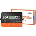 LiTime 20Amp PWM 12V/24V Solar Charge Controller with LCD Display for