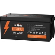 LiTime 24V 230Ah LiFePO4 Battery 5888W IP65 Lithium Iron Battery for Solar Back up Energy Marine