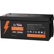 LiTime 24V 230Ah LiFePO4 Battery 5888W IP65 Lithium Iron Battery for Solar Back up Energy Marine