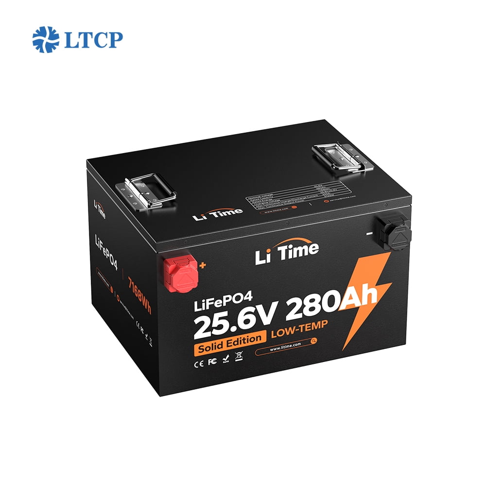 LiTime 24V 280Ah LiFePO4 Battery 200A BMS Max 7168Wh Energy for Solar System Home Energy Storage