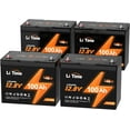 thumbnail image 1 of LiTime 4 Pack 12V 100Ah RV Lithium Battery Group 24 LiFePO4 Battery up to 15000 Cycles for RV Solar, 1 of 7