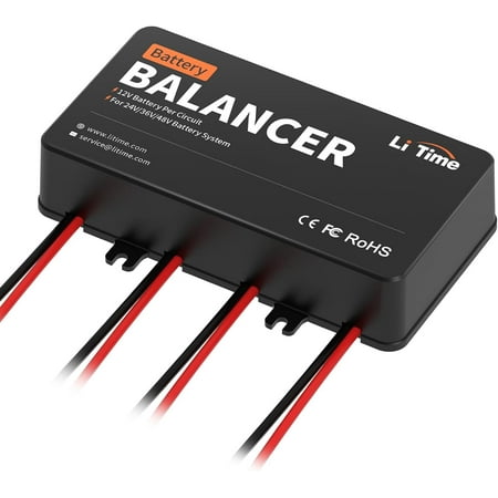 LiTime 48V Battery Equalizer, Active Balancer for 24V/36V/48V Battery Bank, Supports for LiFePO4 Lithium Battery, Lead Acid, Gel, FLA, SLA Battery, Perfect for RV, Solar, Trolling Motor, Off Grid