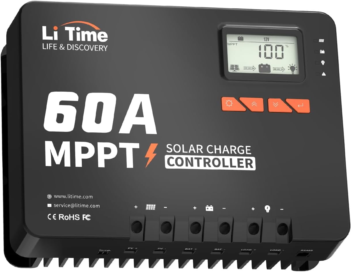 Morningstar TS-MPPT-60 60 Amp MPPT Solar Charge Controller With Remote Temperature Sensor - For Off-Grid Systems