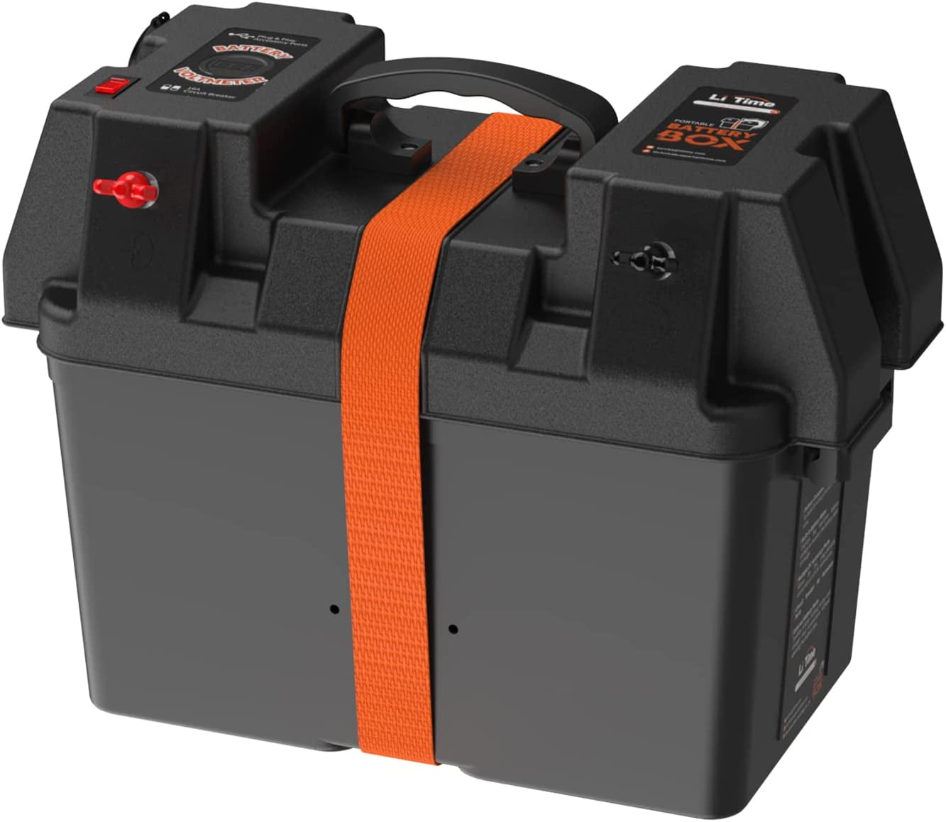 LiTime Portable Battery Box for Boats, Kayaks, Marine, RV, Trailer, and