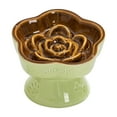 thumbnail image 1 of LiUMX 150ml Ceramic Slow Feed Cat Bowl with Flower Pattern, Anti-Gulping Elevated Pet Dish for Cats/Small Dogs, Promotes Digestion & Slows Eating, Easy to Clean Food Safe Bowl, 5.8 Inch, 1 of 5