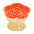 thumbnail image 1 of LiUMX 150ml Ceramic Slow Feed Cat Bowl with Flower Pattern, Anti-Gulping Elevated Pet Dish for Cats/Small Dogs, Promotes Digestion & Slows Eating, Easy to Clean Food Safe Bowl, 5.8 Inch, 1 of 5