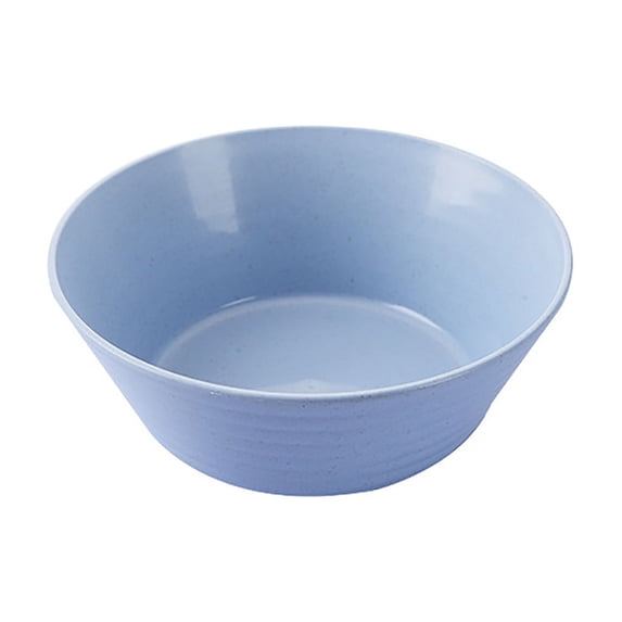 LiUMX 17.5cm Natural Wheatgrass Bowl, Eco-Friendly Reusable 7-Inch Non-Slip Soup Pasta Bowl, Stackable Odorless Dishwasher & Microwave Safe for Camping Picnic Party