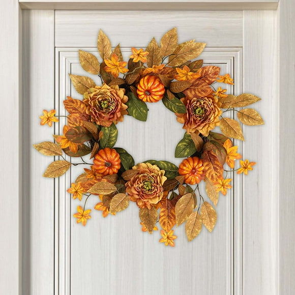 LiUMX 17.8" Artificial Fir Wreath for Front Door | All-Season Green Decorative Wreath for Wall Hanging, Wedding, Window, Porch & Farmhouse Decor