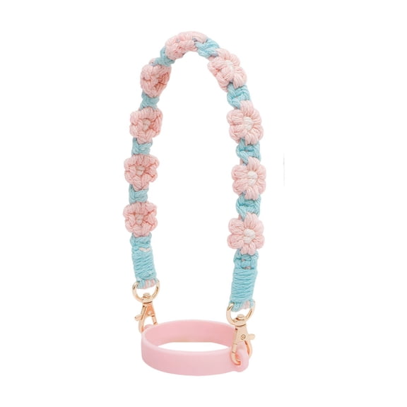 LiUMX 2-Pack Flower Water Bottle Lanyard | Adjustable Cup Strap with Pendant | Portable Hanging Rope for Backpacks & Bags | 25cm Length