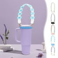 thumbnail image 1 of LiUMX 2-Pack Flower Water Bottle Lanyard | Adjustable Cup Strap with Pendant | Portable Hanging Rope for Backpacks & Bags | 25cm Length, 1 of 4