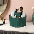 thumbnail image 1 of LiUMX 360° Swivel Makeup Storage Case, High-Capacity Plastic Rotating Organizer for Cosmetics, Brushes, Lipsticks, Space-Saving Desktop & Bathroom Vanity Essential, 1 of 5