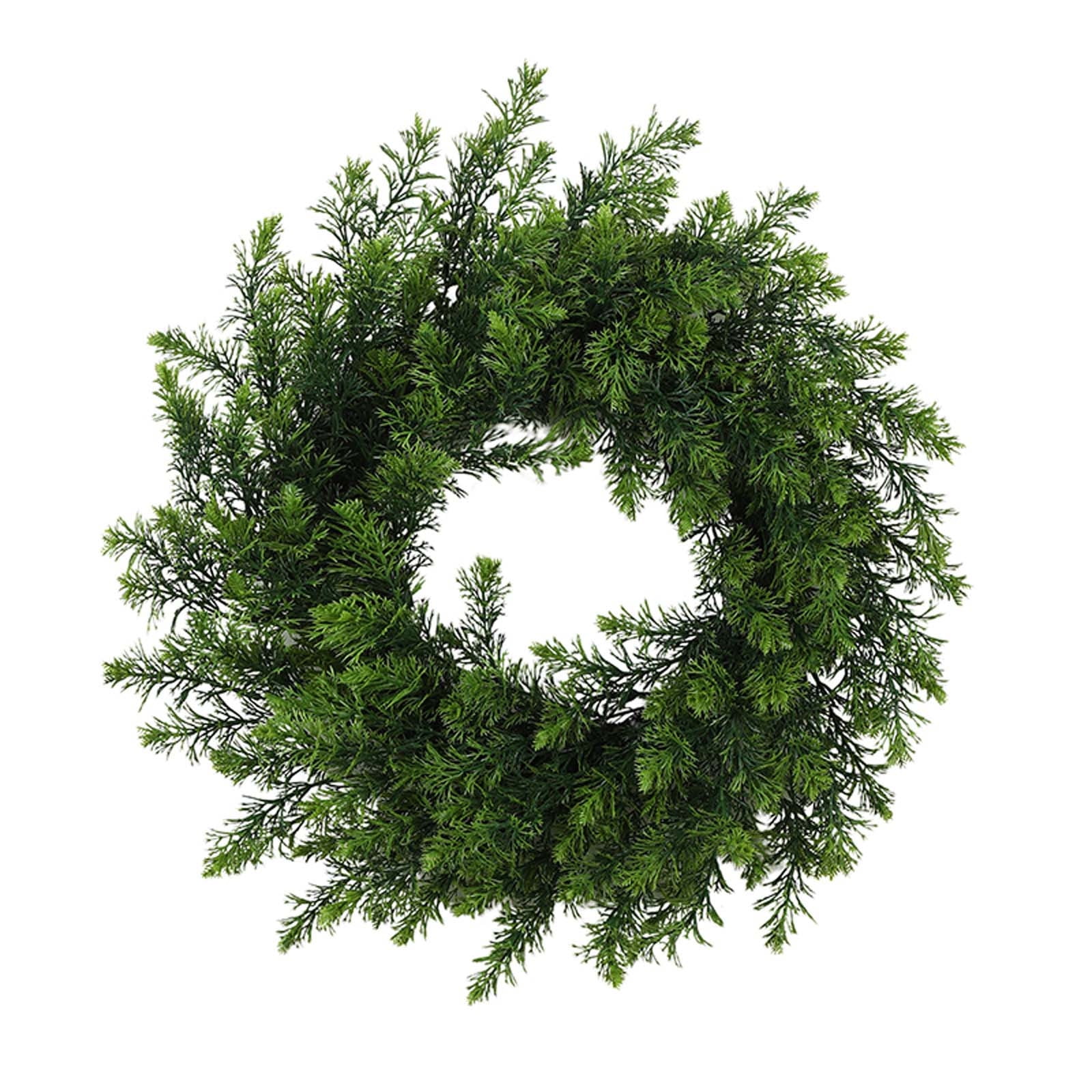 LiUMX All-Season Artificial Fir Wreath | 17.8 Inch Green Front Door ...