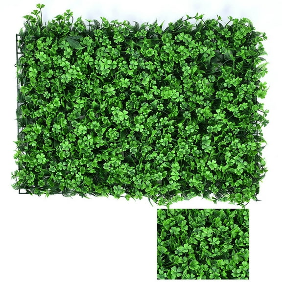 LiUMX Artificial Boxwood Hedges Panel | 40x60cm Green Fake Plant Wall | Indoor Outdoor Plastic Lawn Decor | Washable Mesh Backing for Home Store Event Decoration