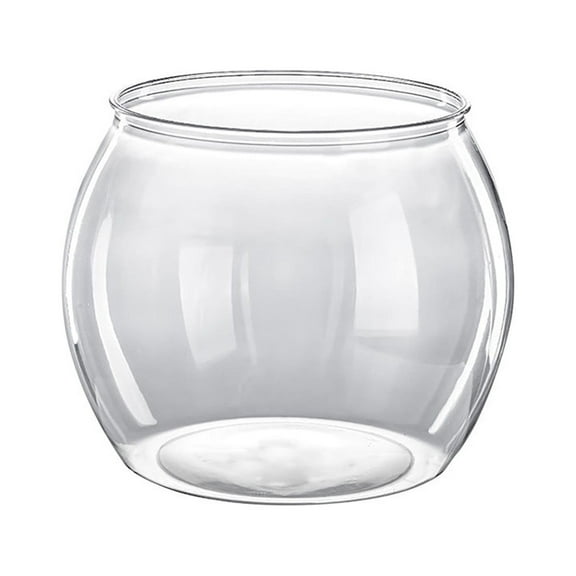 LiUMX Clear Plastic Fish Bowl, Multi-Functional Desktop Aquarium and Plants Container for Home Decor, Office Desk, or Tabletop Hydroponic Gardening