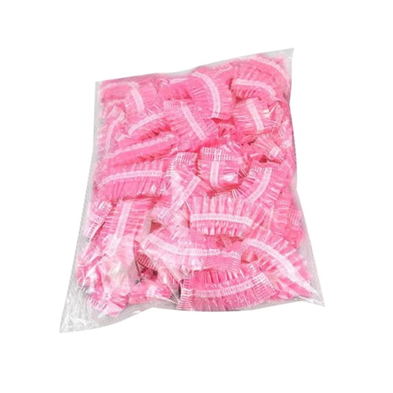 LiUMX Disposable Ear Protectors for Hair Dyeing - 100 Pcs Clear Shower Ear Covers, 7.87*6.29 Inch Double-Reinforced Soft Plastic Caps, Waterproof Ear Protection for Salon, Home, or Dorm