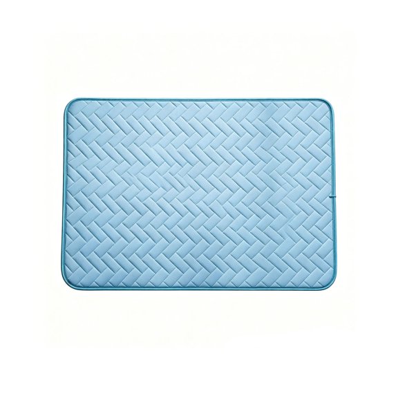 LiUMX Dog Cooling Mat for Large Dogs, Ice Silk Fabric Pet Pad with Breathable Mesh Base, Washable Non-Slip Blue Rectangular Coolpad for Cats and Dogs