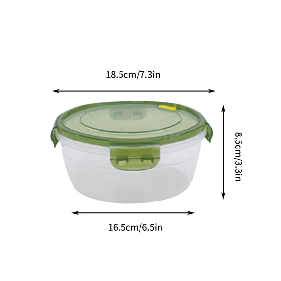 LiUMX Food Grade Round Storage Container Set, 120°C Microwave-Safe Leakproof Kitchen Boxes for Grains, Snacks & Vegetables, Thickened Seal with Space-Saving Design