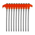 thumbnail image 1 of LiUMX Heavy Duty Screw-In Tent Stakes 10Pcs | Carbon Steel Ice Shanty Anchors | Rust-Resistant Ground Nails for Outdoor Camping, Patio & Garden Canopies, 1 of 2