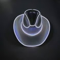 thumbnail image 1 of LiUMX LED Light-Up Cowboy Hat Large Brims 22.8-23.6 in, Color-Changing Battery Powered Flashing Costume Cap for Halloween, Parties, Cosplay, White, 1 of 4