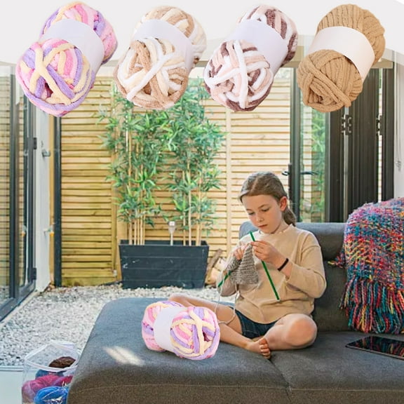 LiUMX MilkYarn for Knitting & Crochet | Tie Dye Colors | Soft Thick Yarn for Blankets & Crafts | 24 Yards 72FT | 50g Skein