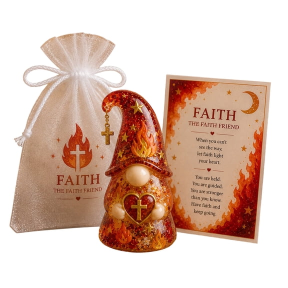 LiUMX Mini Resin Gnome Pocket Gift Card Set, Palm-Sized Plastic Dwarf Figurine With Sentiment Message Card, Cute Encouragement Present for Friends and Coworkers