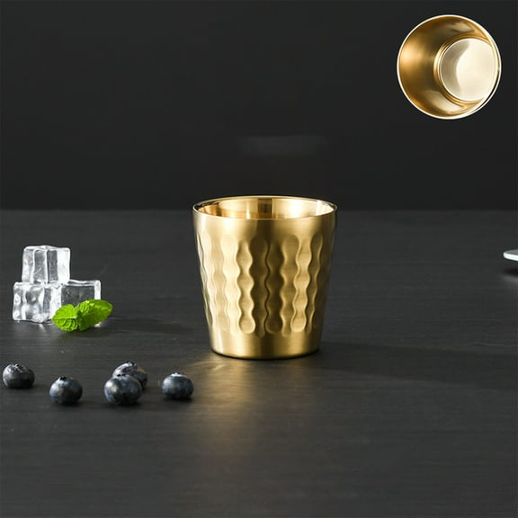LiUMX Mugs Double Layer Mugs, 2.8in Double Wall Stainless Steel Shot Glass/Mug - Insulated for Hot/Cold Drinks, Portable & Durable