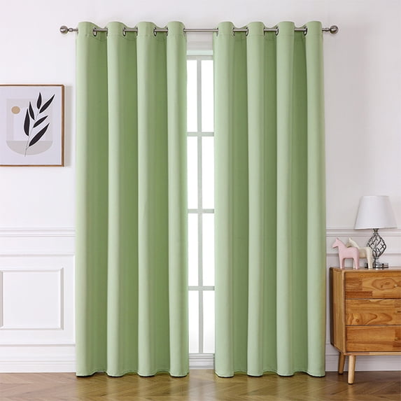 LiUMX Polyester Curtain Panel Pair | 39 x 51 Inch Window Treatments | Light Blocking & Noise Reducing | Elegant Bedroom Curtains in Multiple Colors