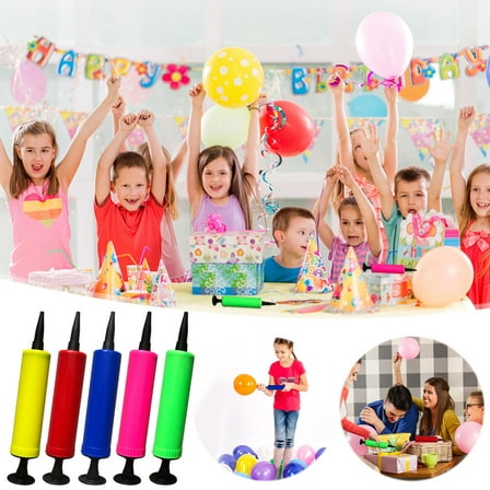 LiUMX Portable Hand Pump Balloon Inflator | Manual Air Pump for Balloons, Yoga Balls & Swimming Rings | Two-Way Action Mini Inflator Cylinder | Party & Holiday Supplies | 17.5cm