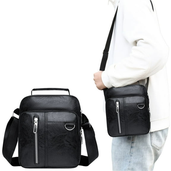 LiUMX Premium Textured Leather Crossbody Bag | Adjustable Strap | Lightweight Spacious Handbag for Travel, Work & Daily Use | 20x19x5cm