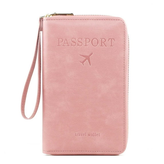 LiUMX RFID Passport Wallet with Phone Holder | Multi-Function Travel Organizer with Zipper Closure | Compact & Water-Repellent Design for Secure Document Storage