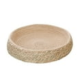 thumbnail image 1 of LiUMX Rattan Pet Bed, 24-Inch Oval Semi-Enclosed Cat Bed with Soft Padding & Woven Edge, Cozy Scratch-Resistant Basket for Cats and Small Dogs, Warm Winter Cushion for Living Room or Bedroom, 1 of 2