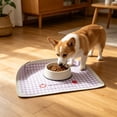 thumbnail image 1 of LiUMX Rectangular Silicone Pet Feeding Mat for Cats and Dogs, Non-Slip Waterproof Placemat with Spill-Proof Raised Edges, Easy-Clean Dishwashable Pet Bowl Tray, 1 of 6