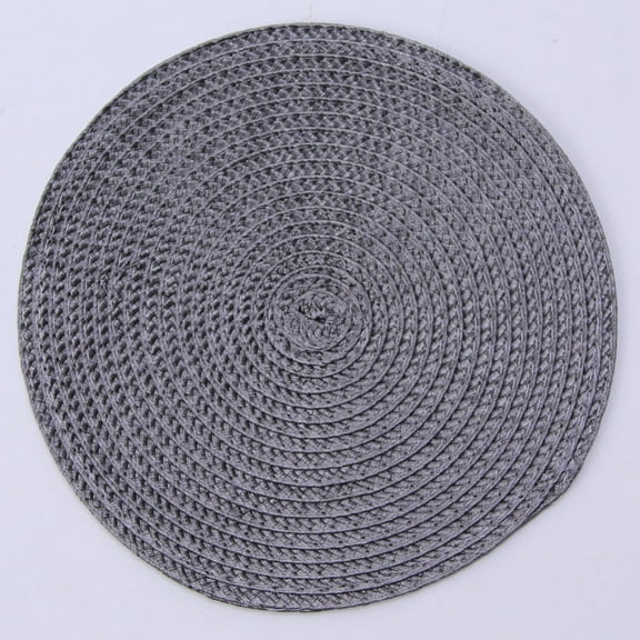 LiUMX Round Woven Table Mat | 32cm Heat Insulation Placemat | Waterproof Oil-Proof Pad | Yarn Ramie Material | Stylish Home Dining Decor