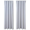 thumbnail image 1 of LiUMX Scandinavian Solid Color Curtains, 2-Pack Room Darkening Window Treatments for Bedroom and Kitchen, Light Blocking Fabric for Better Sleep and Privacy, 1 of 2