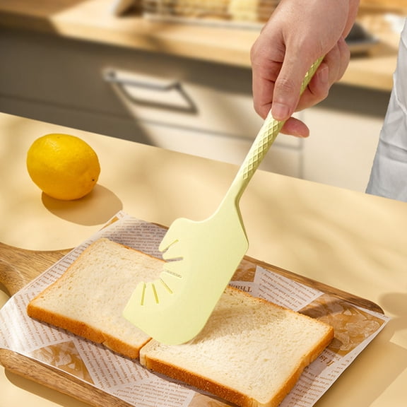 LiUMX Silicone Spatula 29.5cm, Food-Grade Heat-Resistant Cream Spreader & Dough Scraper with Non-Slip Handle for Baking, Cooking, Mixing (Pink, Blue, Yellow)